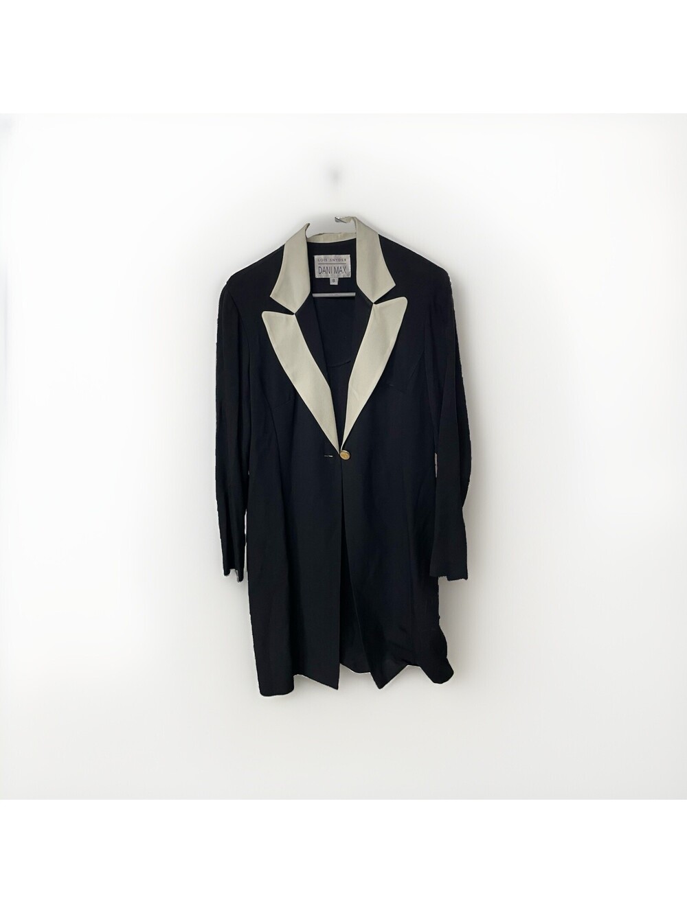 NWT Vintage Dani Max Lois Snyder Size 8 Women's Black Jacket Coat Shoulder Pads